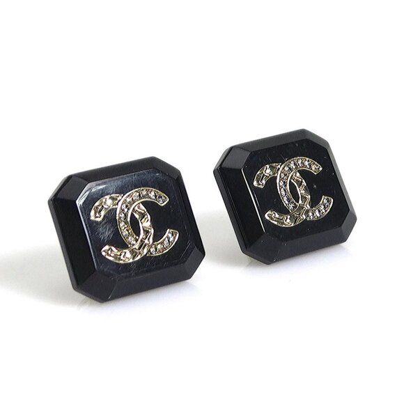 CHANEL Black Logo Earrings - Picture 2 of 5